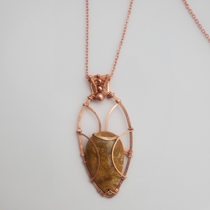 "The Chariot" - Dressed Coral Dendritic Necklace
