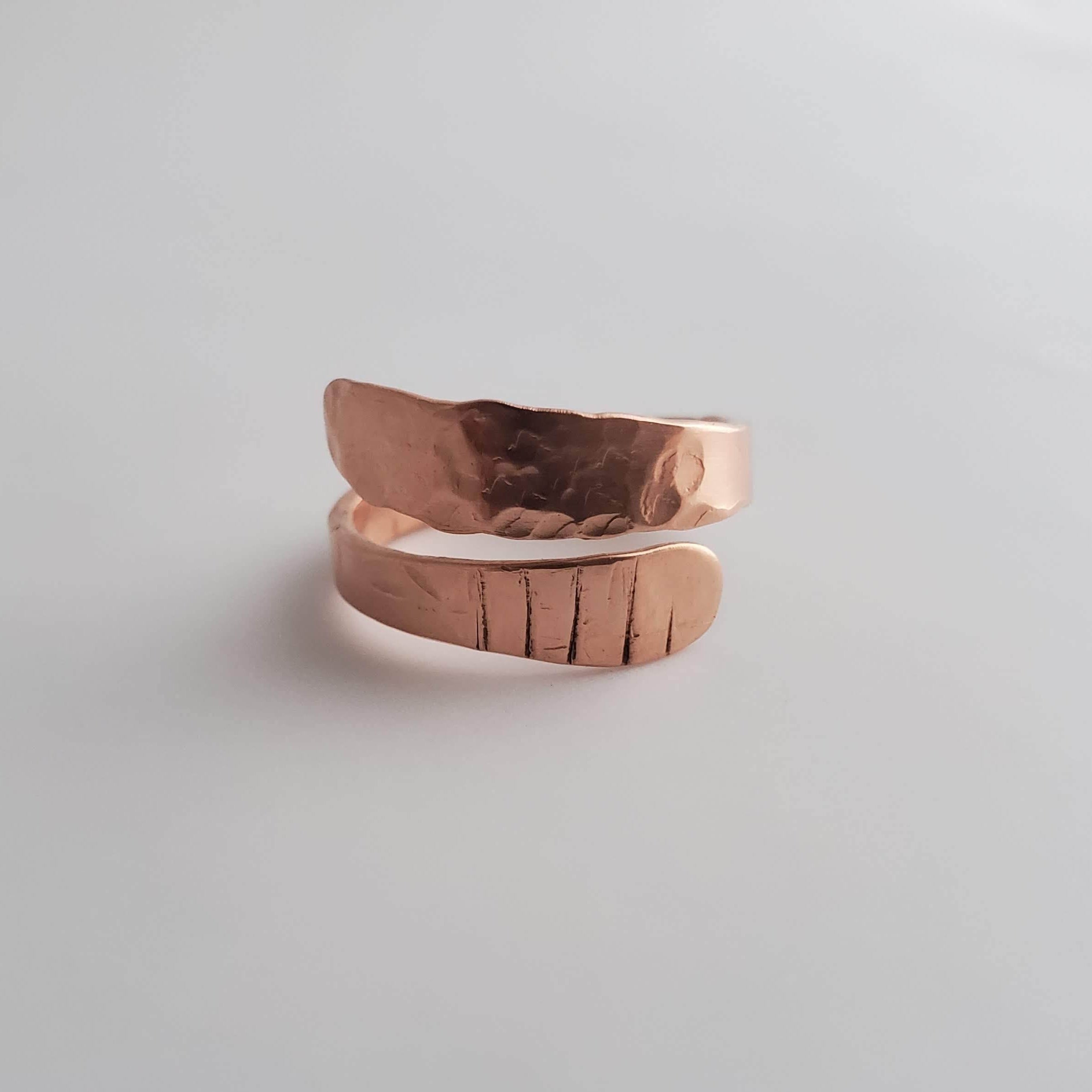 "Dual Ring" - Detailed Copper Ring