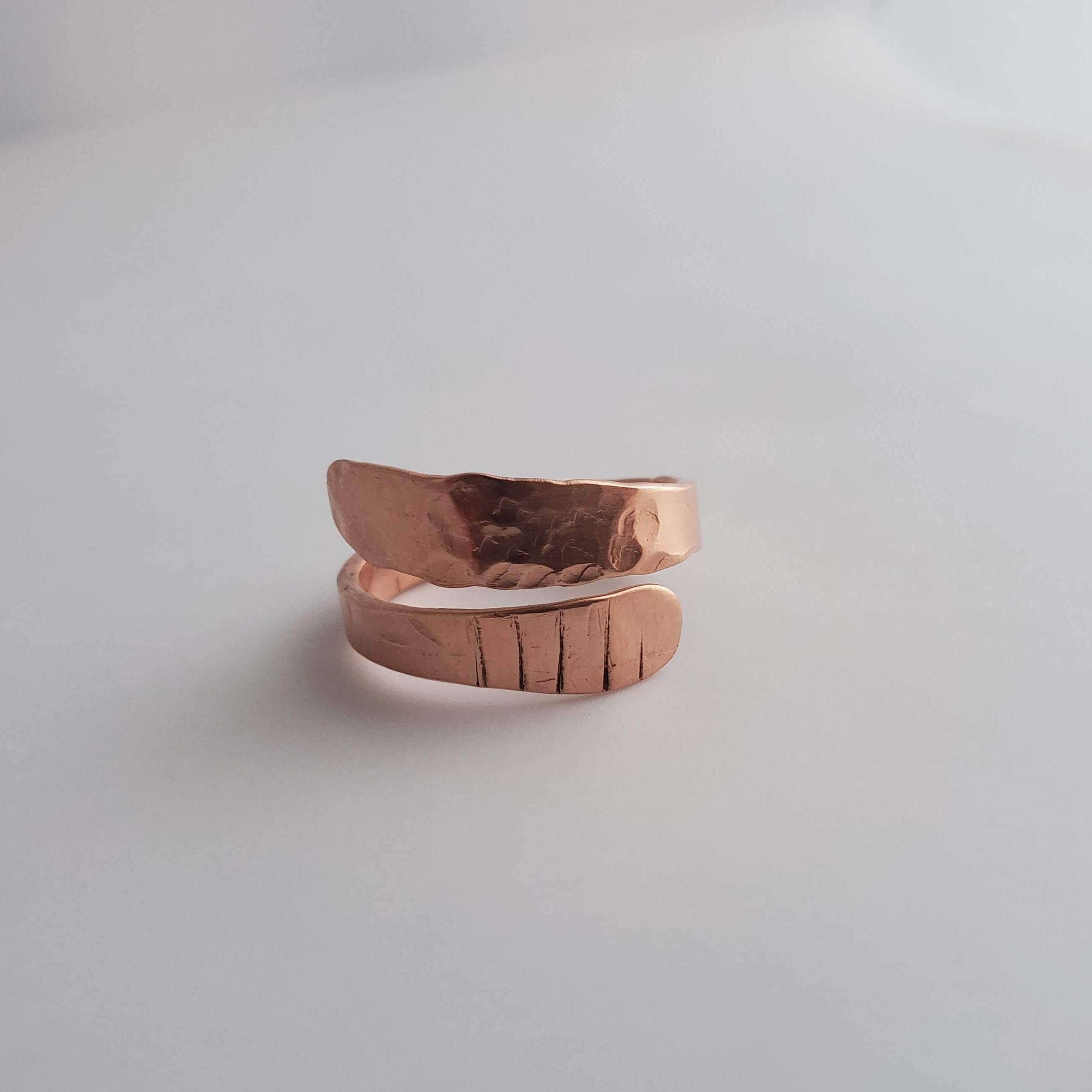 "Dual Ring" - Detailed Copper Ring