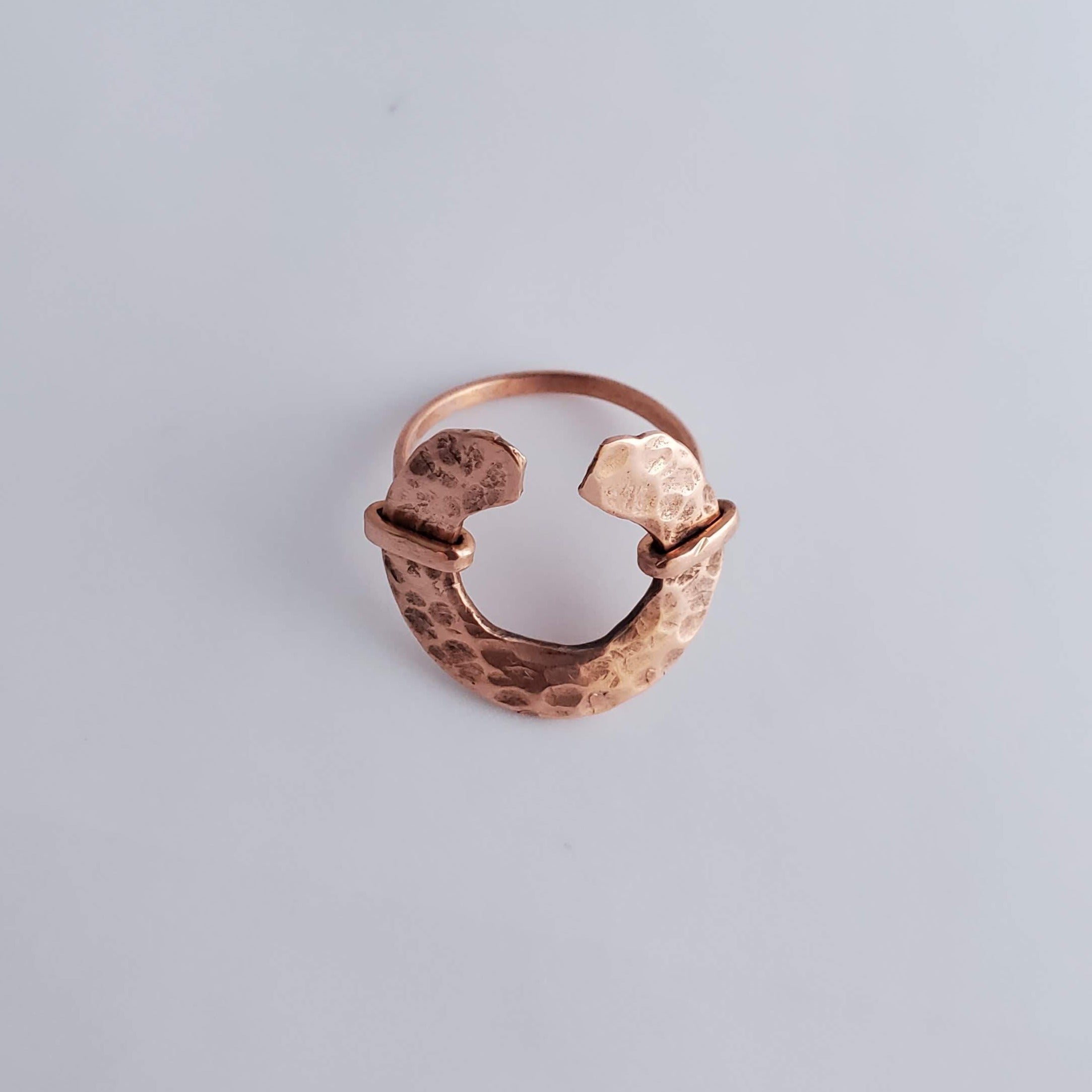 "Chuma Ring" - Hammered Copper Ring
