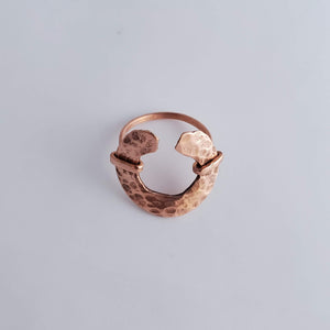 "Chuma Ring" - Hammered Copper Ring