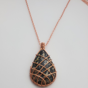 "Layers on Layers" - Dalmatian Jasper Crystal Necklace