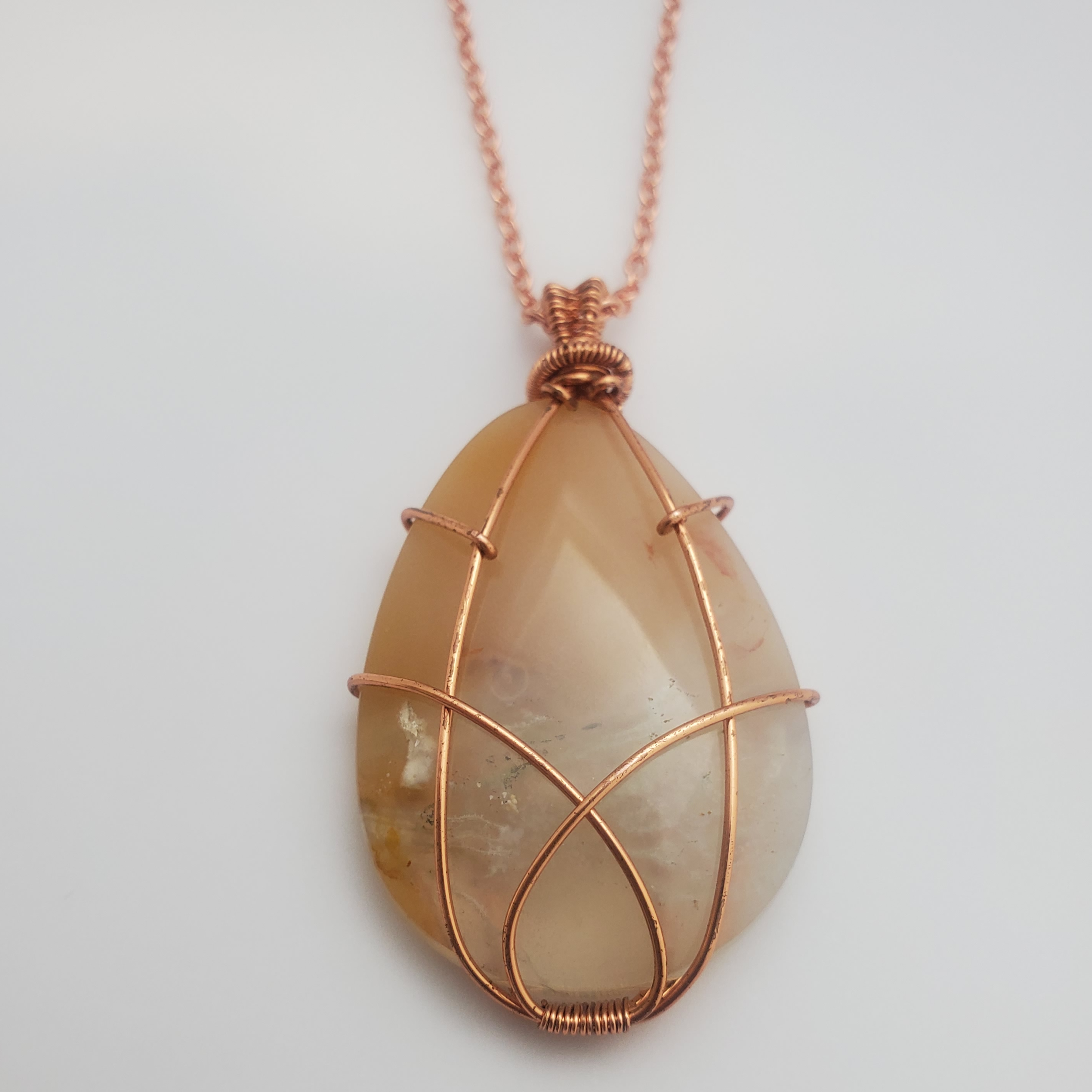 "LOTUS" - Dendritic Agate Crystal Necklace