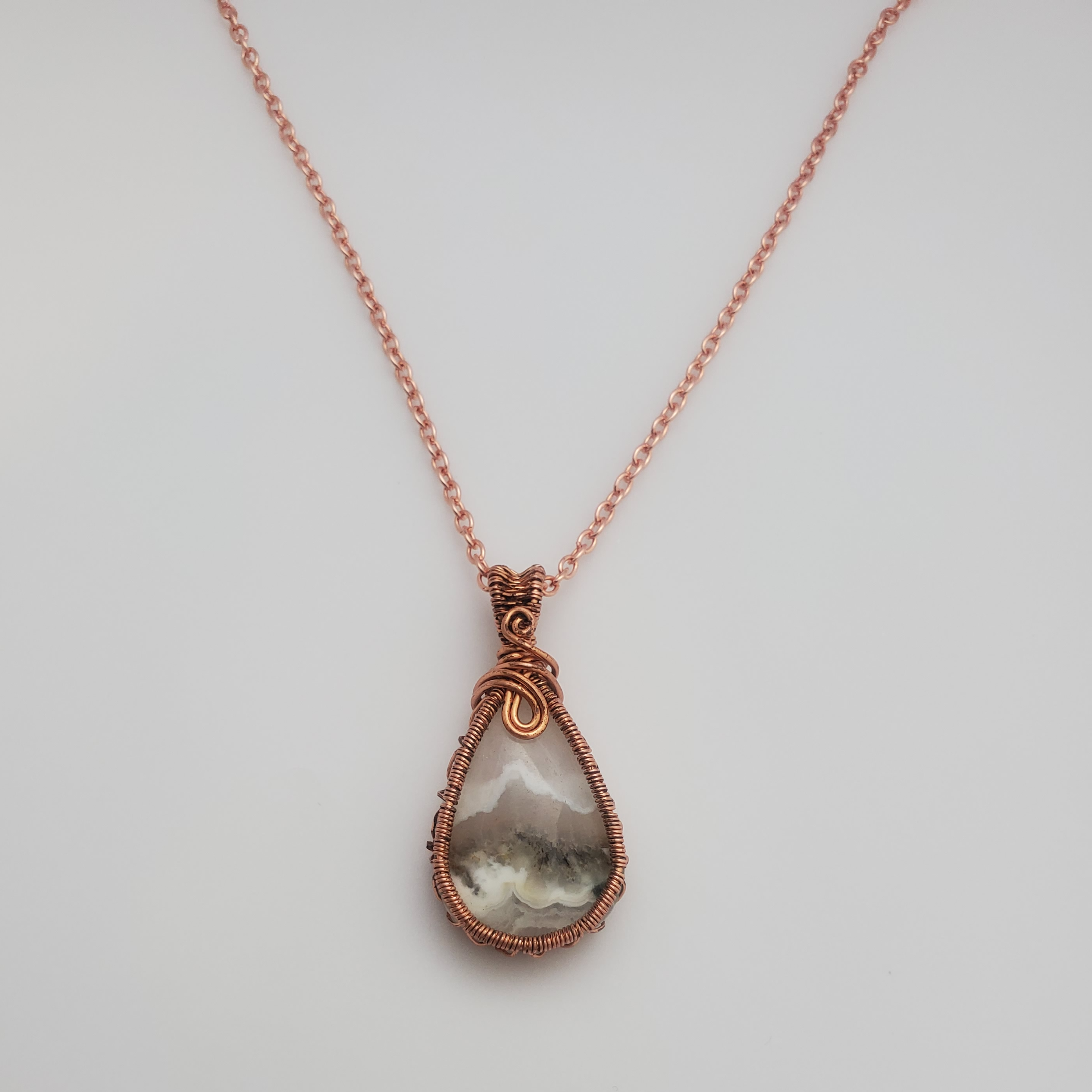 "The High Priestess" - Vintage Inspired Landscape Agate Crystal Necklace