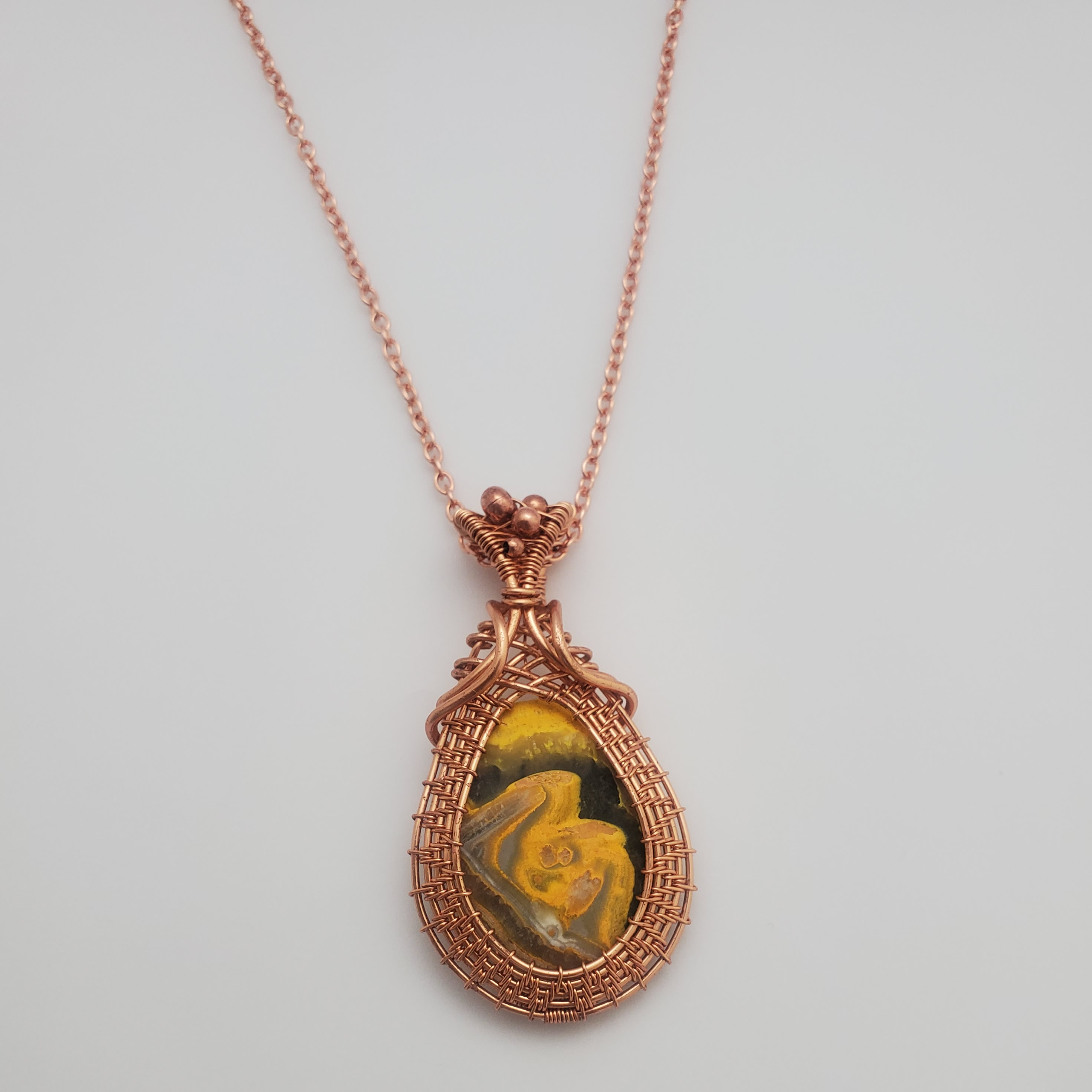 "The Sun" - Vintage Inspired Bumble Bee Jasper Crystal Necklace