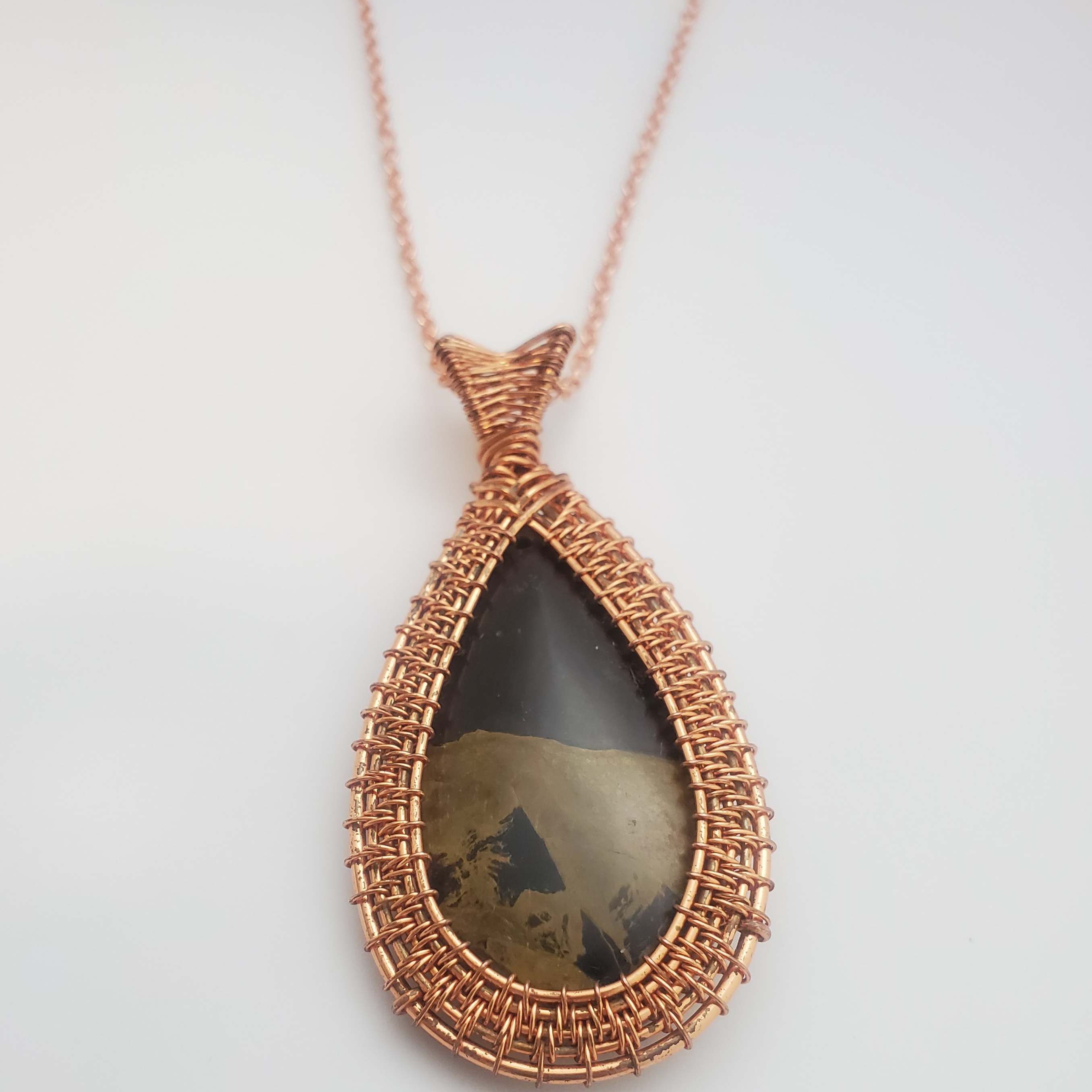 "Hierophant" - Vintage Inspired Copper Wrapped Crystal Necklace