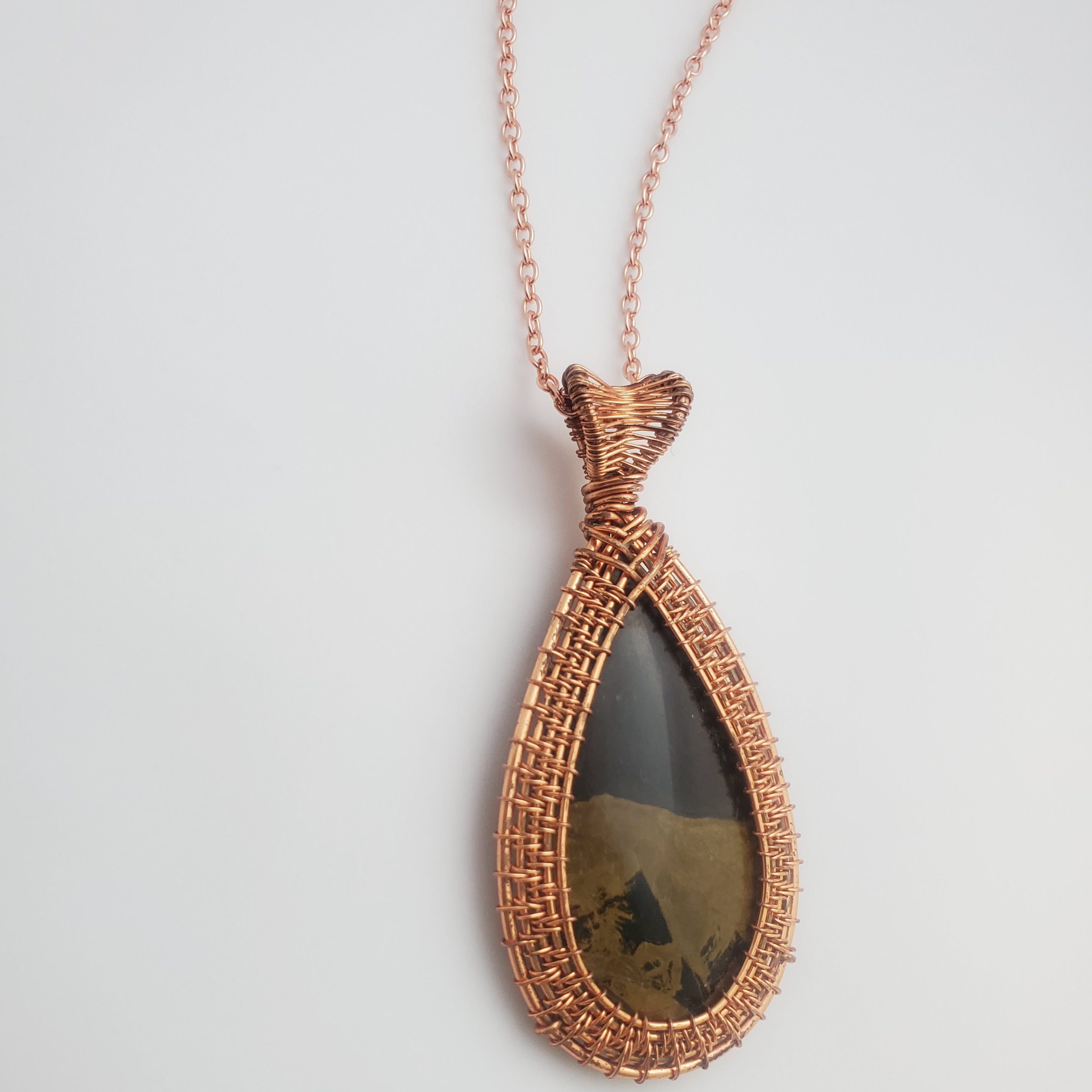 "Hierophant" - Vintage Inspired Copper Wrapped Crystal Necklace