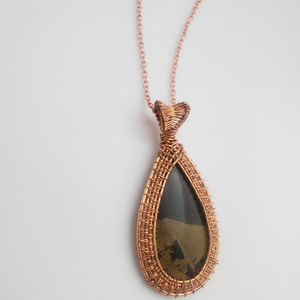 "Hierophant" - Vintage Inspired Copper Wrapped Crystal Necklace