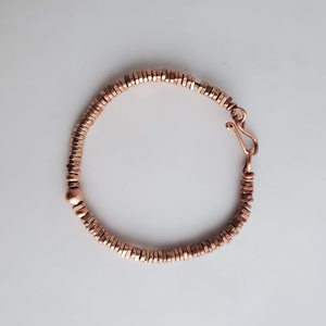 "Two of Pentacles" - Copper & Brass Beaded Bracelet