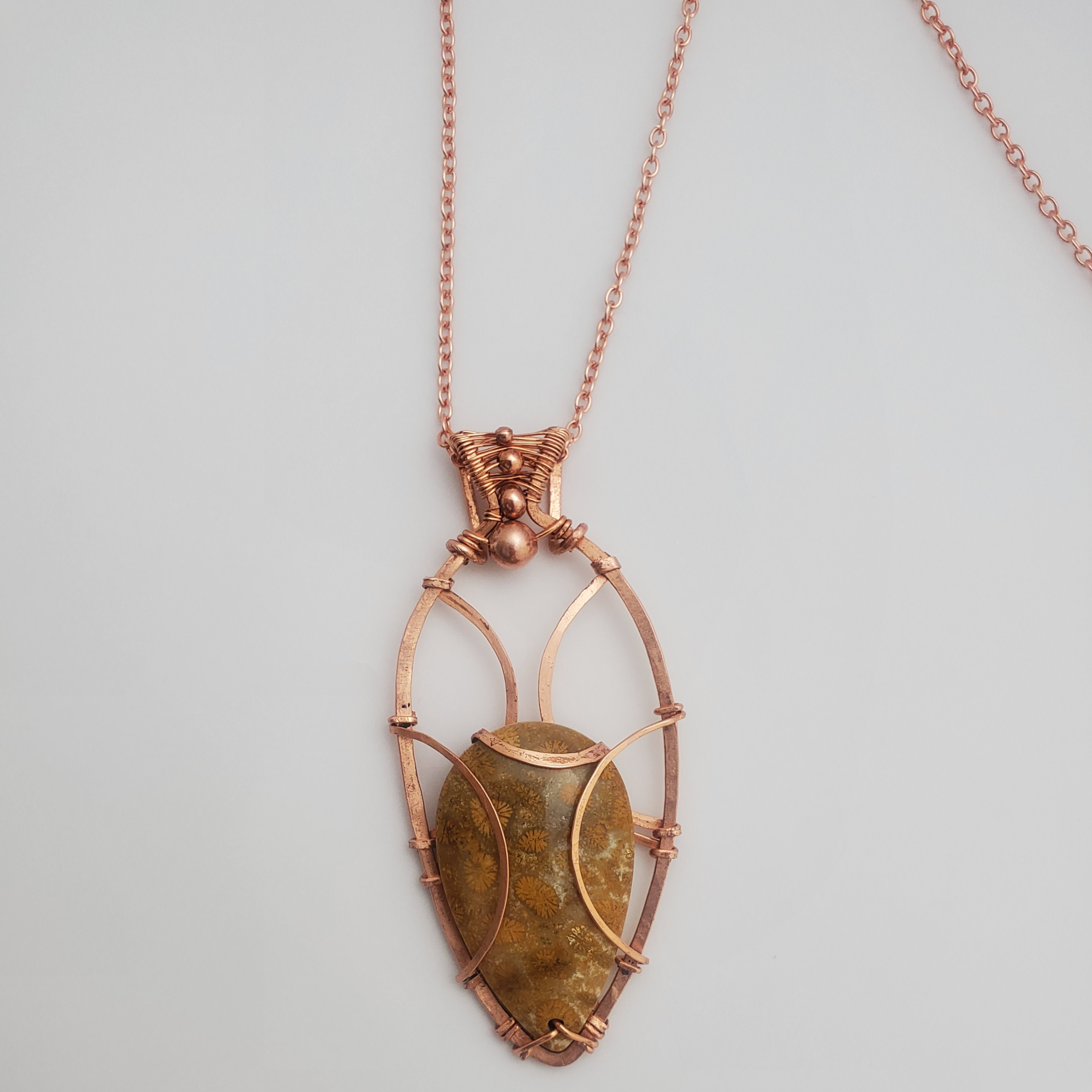 "The Chariot" - Dressed Coral Dendritic Necklace
